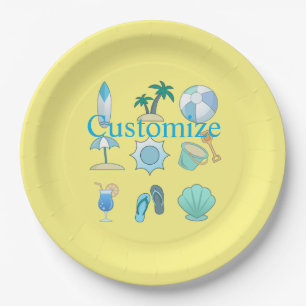 Beach Life Things Thunder_Cove  Paper Plate