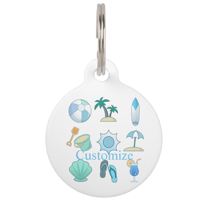 Beach Life Things Thunder_Cove Pet Tag (Front)