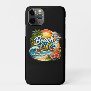 Beach Life – Tropical Sunset Surf iPhone 11 Pro Case
