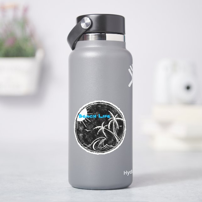 Beach Life Vinyl Cut Sticker (HydroFlask)
