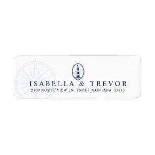 Beach Lighthouse   Nautical Themed Return Address