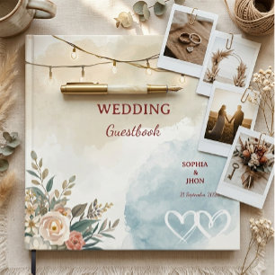Beach Lighting Soft Theme Elegant Minimal Modren Guest Book