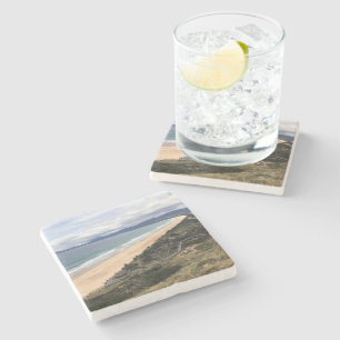 Beach lookout stone coaster