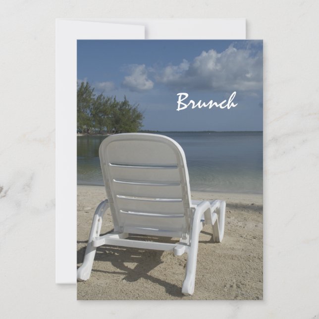 Beach Lounge Chair Post Wedding Brunch Invitation (Front)