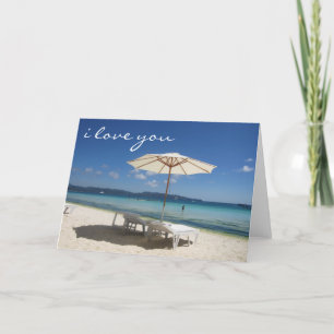 beach lounge love card