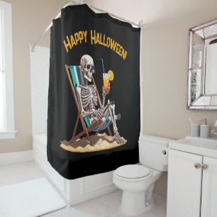Beach Lounging Skeleton Halloween