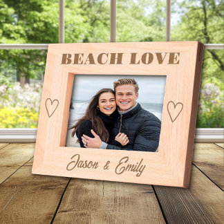 Beach Love Personalized  Etched Frames