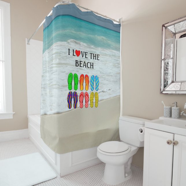 Beach Love, popular beach design with flip-flops, (In Situ)
