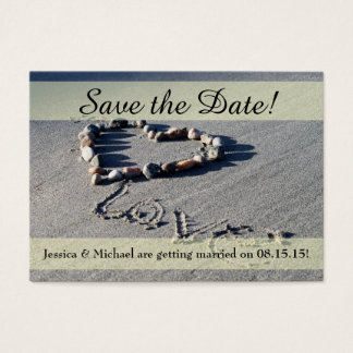 Beach Love Save the Date Carte de visite