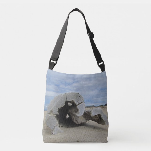 Beach Lover Ocean Driftwood Photo Coastal Living  Crossbody Bag (Front)