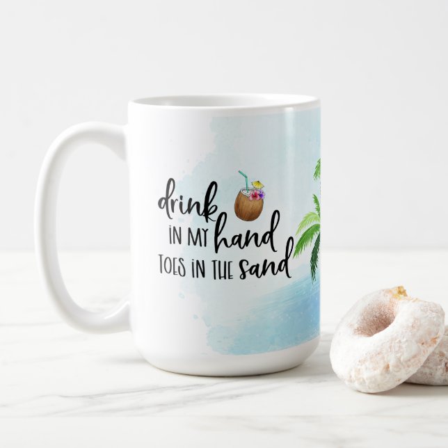 Beach Lover's  Coffee Mug (With Donut)