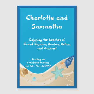 Beach Lovers Personalized Stateroom Door Marker