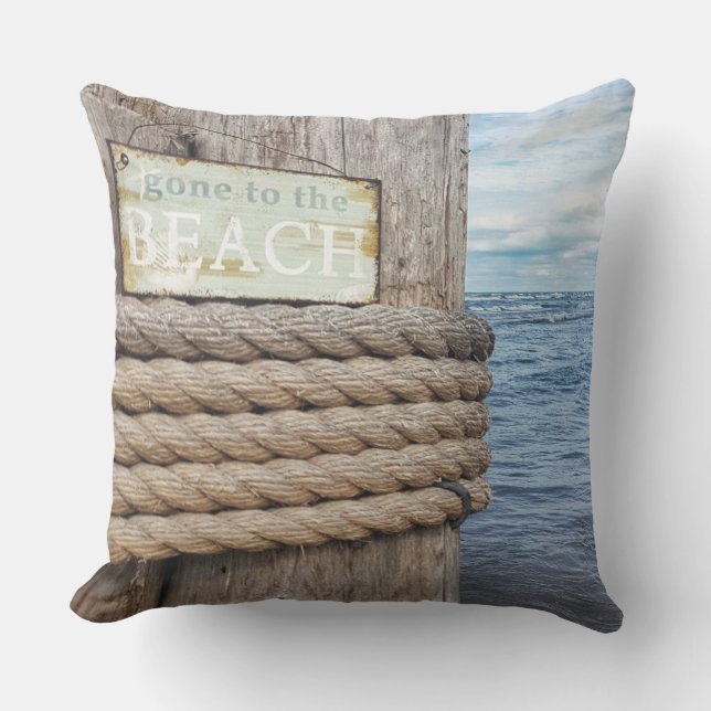 Beach Lovers Summer Outdoor Pillow (Front)