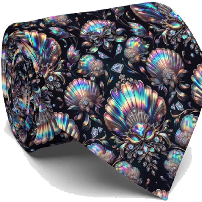 Beach Lovers Tie | Opal Diamond Seashell Pattern (Creator Uploaded)