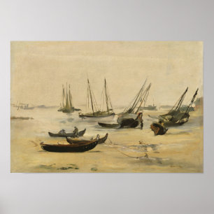 Beach, Low Tide Poster