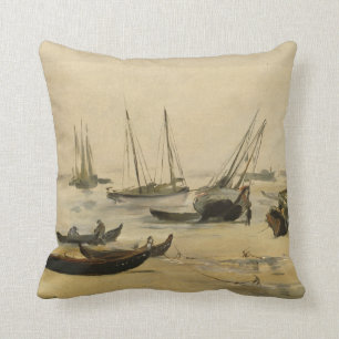 Beach, Low Tide Throw Pillow