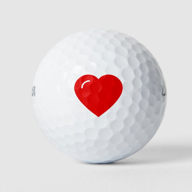Beach Luv Heart Golf Balls (Front)