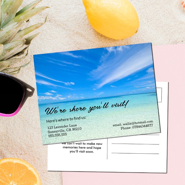 beach meet the neighbours or tell friends postcard (Creator Uploaded)