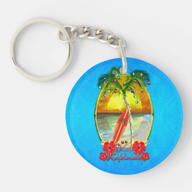Beach Mele Kalikimaka Keychain (Front)