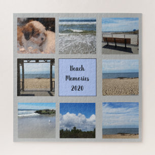 Beach Memories 2020 Collage Square Jigsaw Puzzle