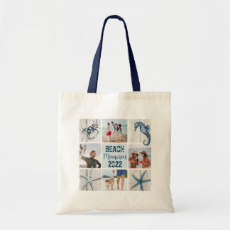 Beach Memories - 4 Custom Photo Tote Bag