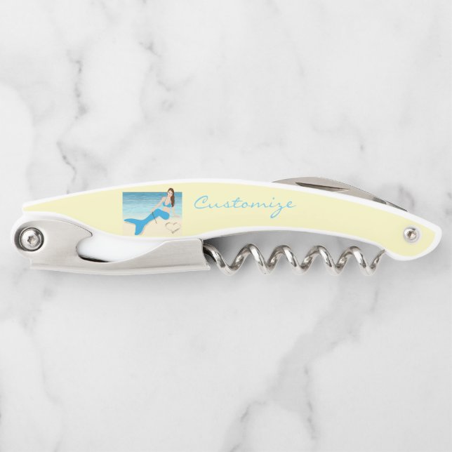 Beach Mermaid Valentine Thunder_Cove Corkscrew (Front)