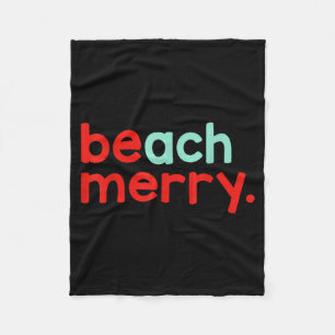 Beach Merry Christmas Fleece Blanket