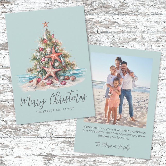Beach Merry Christmas Holiday Card (Beach Merry Christmas Holiday Card )