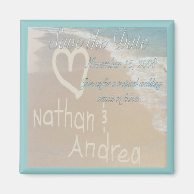 Beach Message Magnet (Front)
