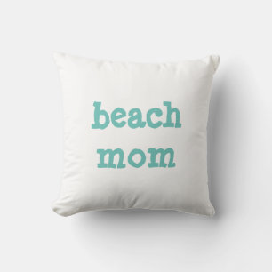 beach mom Throw Pillow