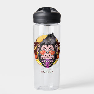 Beach Monkey custom name Water Bottle