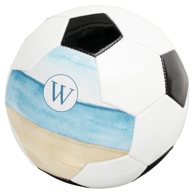 Beach Monogram  Soccer Ball (Three Quarter)