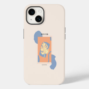 Beach Mood Abstract Tropical Leaf iPhone 14 Case