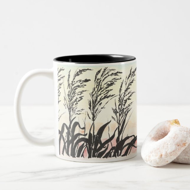 Beach Morning on a Mug (With Donut)