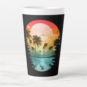 Beach nature scenery summer vacation gift latte mug