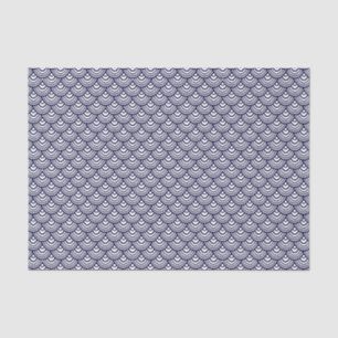 Beach Nautical Shell Pattern Navy Blue and White Tissue Paper