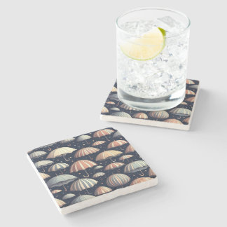 Beach Nights in The Rain Stone Coaster