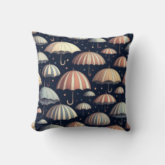 Beach Nights in The Rain Throw Pillow