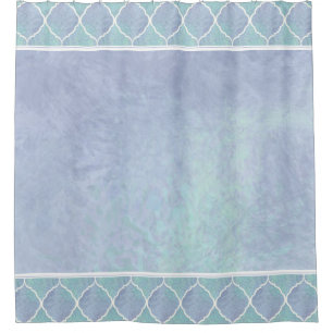Beach Ocean Arabesque Moroccan Tile Border Blue