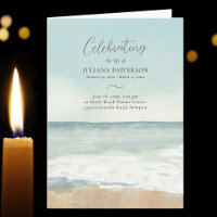 Beach Ocean Celebration of Life Photo Funeral