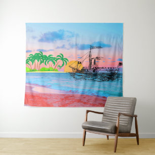 Beach & Ocean Coastal Art - Beachside Painting Tapestry