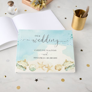 Beach Ocean Coastal Destination Wedding Guest Book