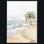 Beach Ocean Palm Tree Wedding Magnet<br><div class="desc">Beach Ocean Palm Tree Wedding</div>