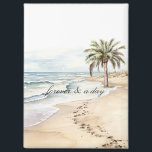 Beach Ocean Palm Tree Wedding Magnet<br><div class="desc">Beach Ocean Palm Tree Wedding</div>