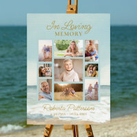 Beach Ocean Photo Collage Funeral Memorial Welcome