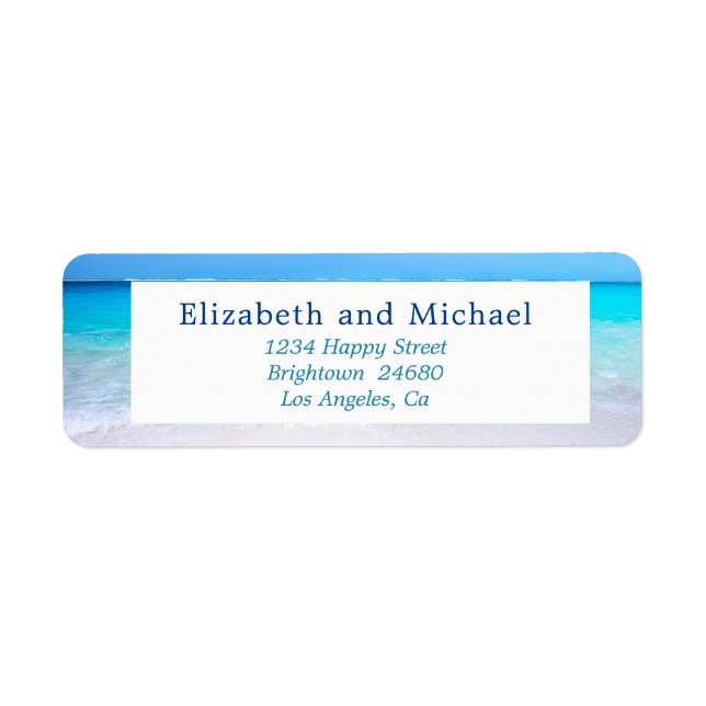 Beach Ocean Sea Blue Tropical Summer Wedding (Front)