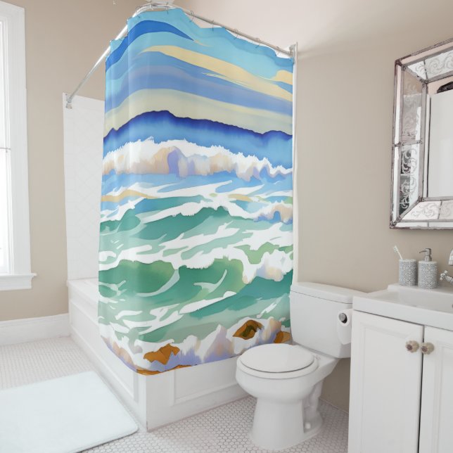 Beach Ocean Sea Design 300 Blue Green (In Situ)
