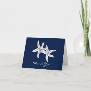 Beach Ocean Starfish Couple Thank You