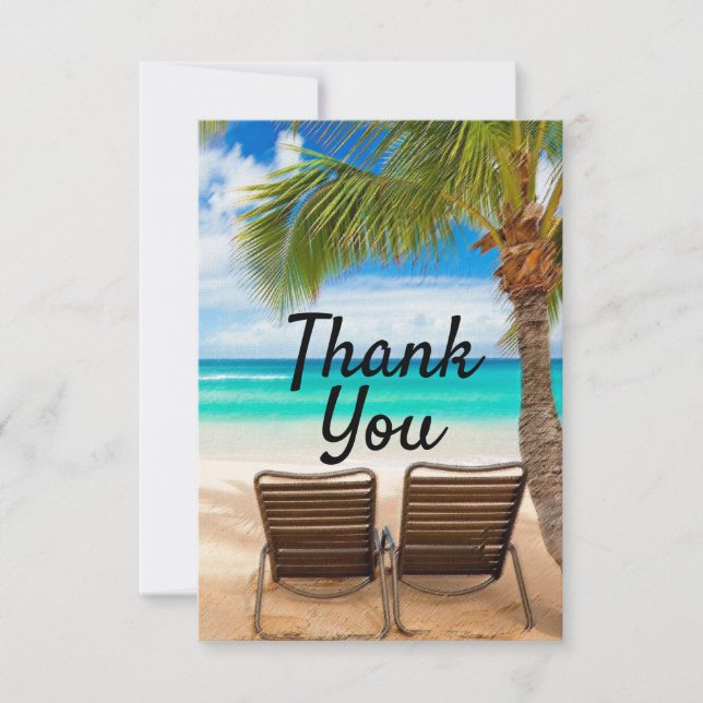 Beach Ocean theme thank you card (Front)