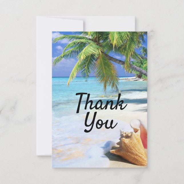 Beach Ocean theme thank you card (Front)